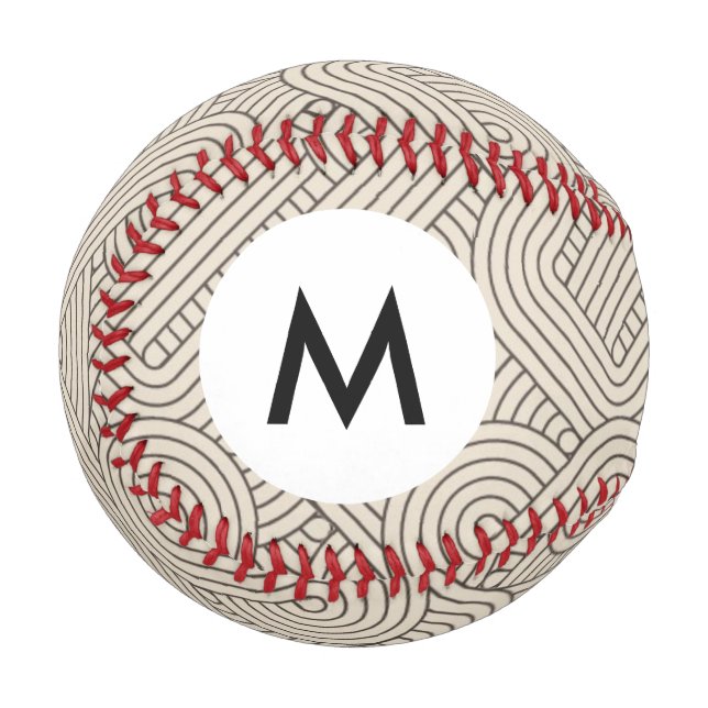 Abstrakte Monogramm Baseball (Vorderseite Links)