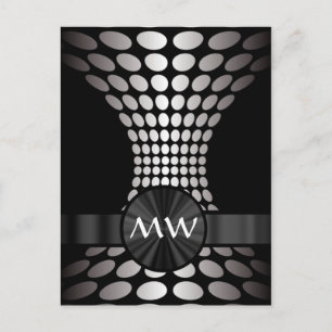 Abstrakte Monogramm Postkarte