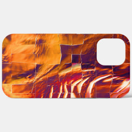 Abstrakte Mosaikkonstruktion aus rötlich-orangefar Case-Mate iPhone Hülle