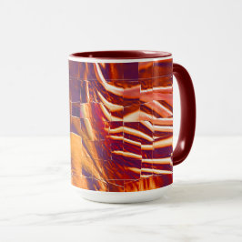 Abstrakte Mosaikkonstruktion aus rötlich-orangefar Tasse