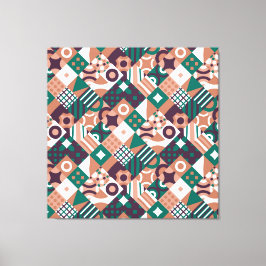 Abstrakte Mosaikwerbung Leinwanddruck