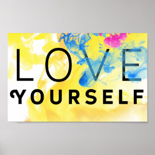 Abstrakte Motivierend Zitate Liebe Sie selbst Poster