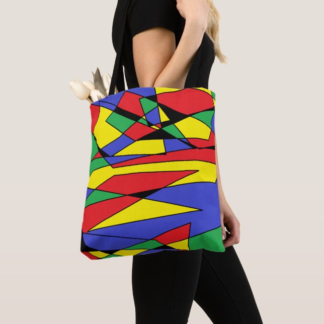 Abstrakte Multicolor Tote Bag Tasche (Von Nahem)