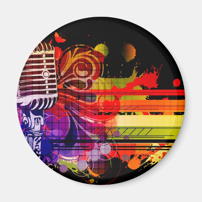 Abstrakte Musik Magnet (Vorne)