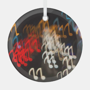 Abstrakte Musiknoten: Hintergrundbeleuchtung Ornament Aus Glas