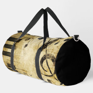 Abstrakte Musiknoten und Klaviertasten Duffle Bag