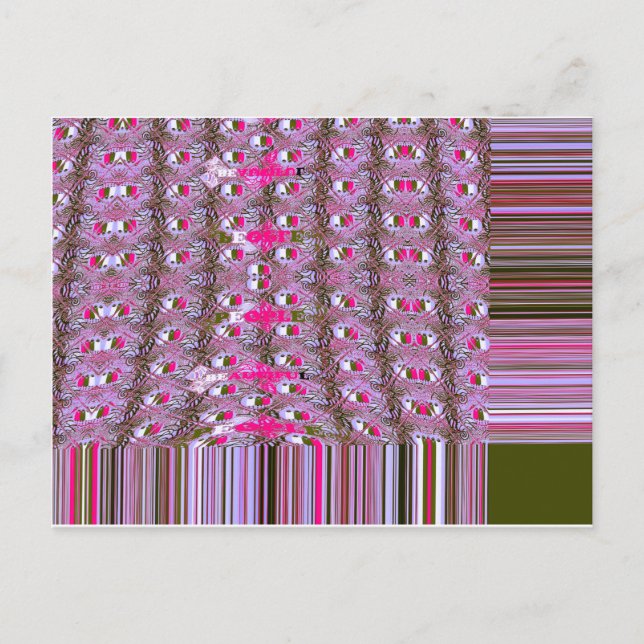 Abstrakte Musterkunst drucken, dicht und komplizie Postkarte (Vorderseite)