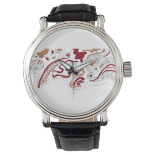 Abstrakte Musterüberwachung Armbanduhr
