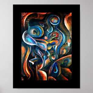 Abstrakte Mutter und Kind Poster