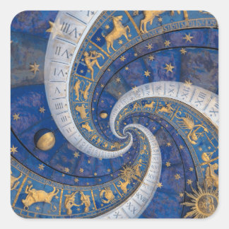Abstrakte Mystizie, Astrologie, Fant Quadratischer Aufkleber