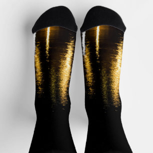 Abstrakte Nachtlichter Schwarz Socken