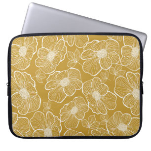 Abstrakte nahtlose Blumenmuster. Blume Laptopschutzhülle