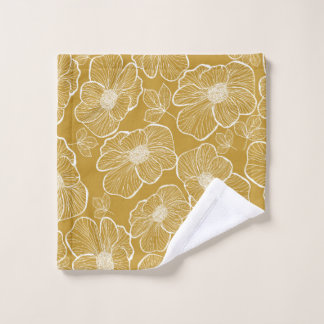 Abstrakte nahtlose Blumenmuster. Blume Waschlappen