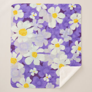 Abstrakte nahtlose Vintage Blume Sherpadecke