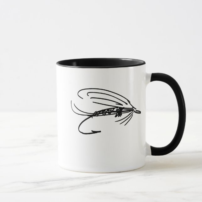 Abstrakte Nassfliege Tasse (Rechts)
