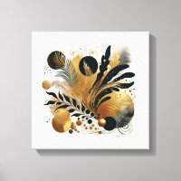 Abstrakte Natur in Gold und Schwarz