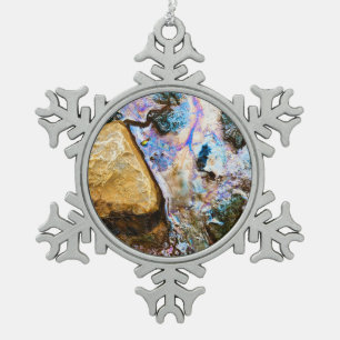 abstrakte Natur Stillwasser Schneeflocke Zinn Chri Schneeflocken Zinn-Ornament