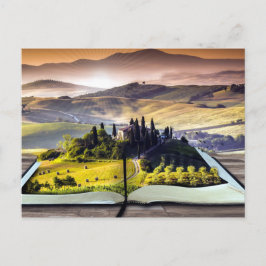 Abstrakte Naturlandschaft für den Buchleser Postkarte