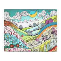 Abstrakte Naturlandschaft Kunst-Doodle der Landsch