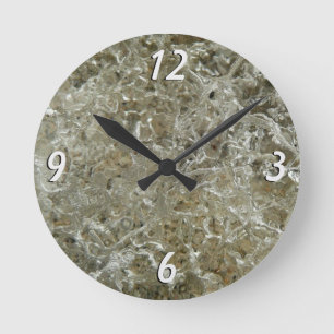 Abstrakte Naturtextur Gletschereis Runde Wanduhr