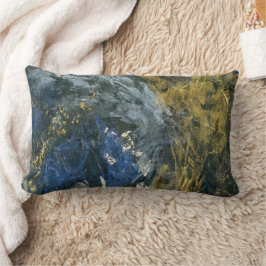 Abstrakte Navy Blue Black Gold Lendenkissen