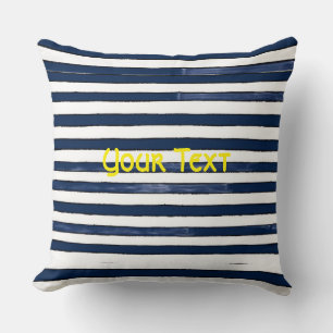 Abstrakte Navy Stripes Nahtloses Muster Kissen