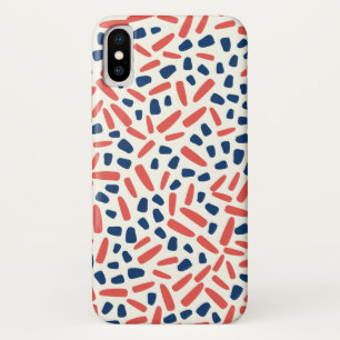 Abstrakte Navy- und Korallenmuster Case-Mate iPhone Hülle
