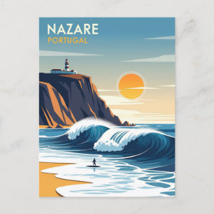 Abstrakte Nazare Portugal Postkarte