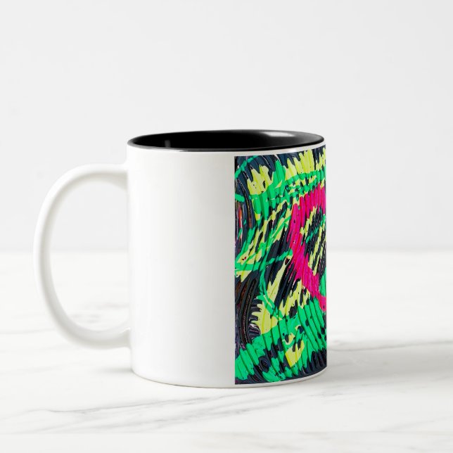 Abstrakte Neon Heart Tasse (Links)