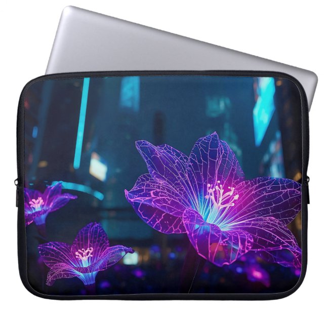 Abstrakte Neonadern 15' Laptopschutzhülle (Vorderseite)