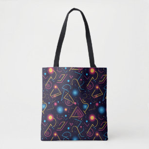 Abstrakte neongeometrische Formen Tasche