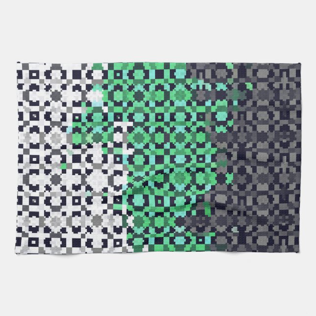 Abstrakte Neutrois-Flagge Geschirrtuch (Horizontal)