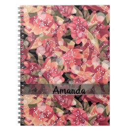 Abstrakte niedliche Blume in Rosa Blumenmuster Notizblock