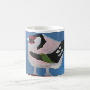 Abstrakte niedliche Vogelmalerei des Goldfinch Kaffeetasse