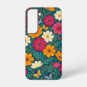 Abstrakte nordische florale Schmetterlinge Samsung Galaxy Hülle