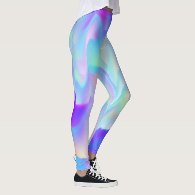 Abstrakte Nordlichter Leggings (Rechts)