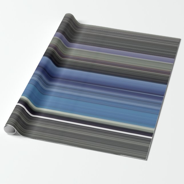 Abstrakte Nummer 1: blau und grau Geschenkpapier (Ungerollt)