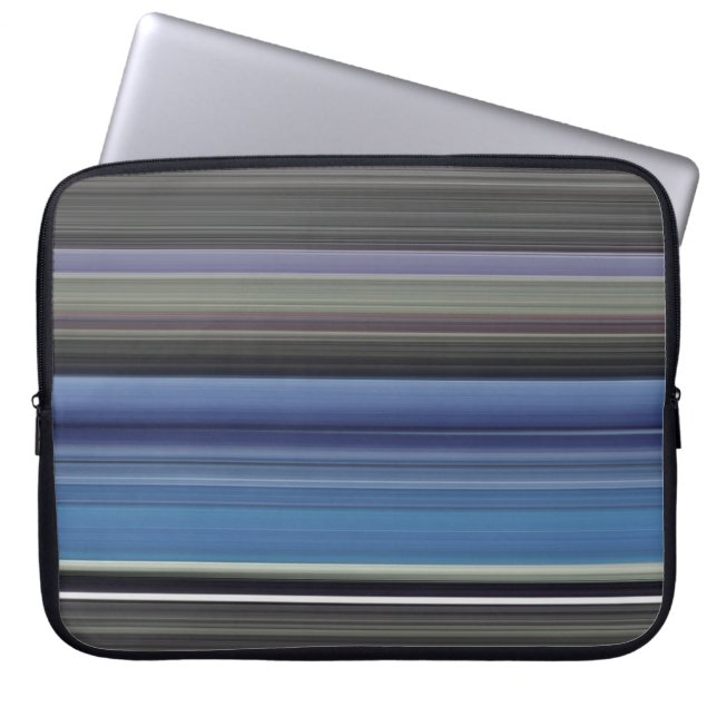 Abstrakte Nummer 1: blau und grau Laptopschutzhülle (Vorderseite)