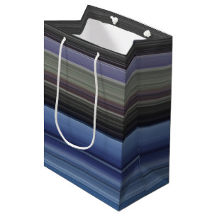 Abstrakte Nummer 1: blau und grau Mittlere Geschenktüte