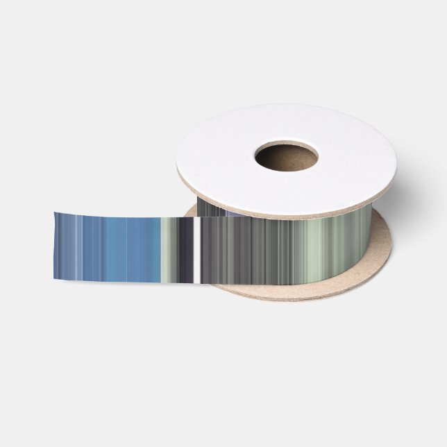 Abstrakte Nummer 1: blau und grau Satinband (Spule)