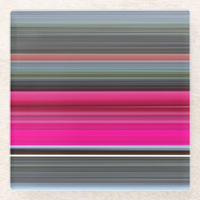 Abstrakte Nummer 1: Getreide und Grau Glasuntersetzer (Vorderseite)