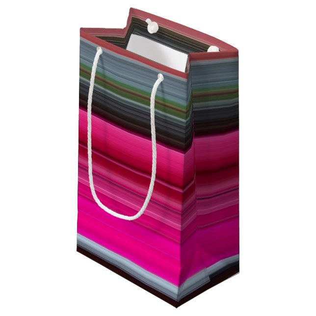 Abstrakte Nummer 1: Getreide und Grau Kleine Geschenktüte (Vorderseite Schrägansicht)
