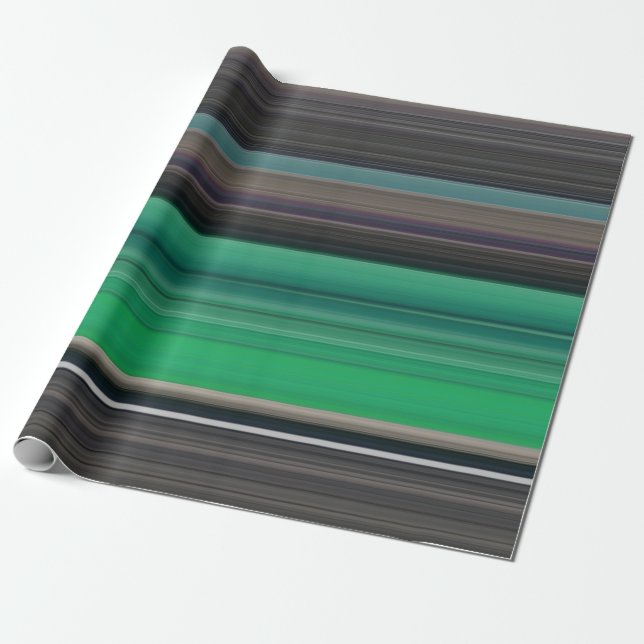 Abstrakte Nummer 1: grün und grau Geschenkpapier (Ungerollt)