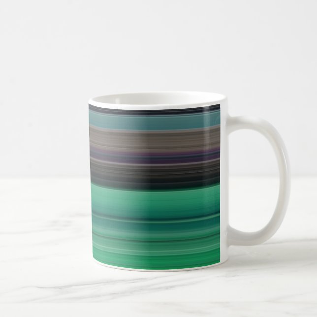Abstrakte Nummer 1: grün und grau Kaffeetasse (Rechts)