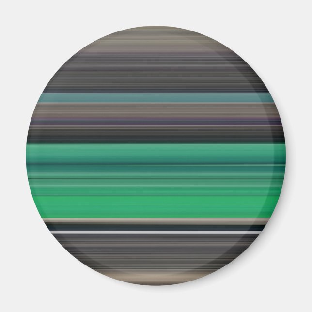 Abstrakte Nummer 1: grün und grau Magnet (Vorne)