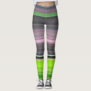 Abstrakte Nummer 1: Limon und grau Leggings
