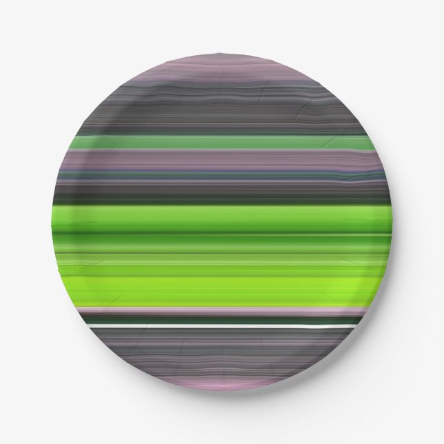 Abstrakte Nummer 1: Limon und grau Pappteller (Vorderseite)
