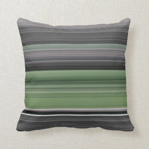 Abstrakte Nummer 1: Olive green und grau Kissen