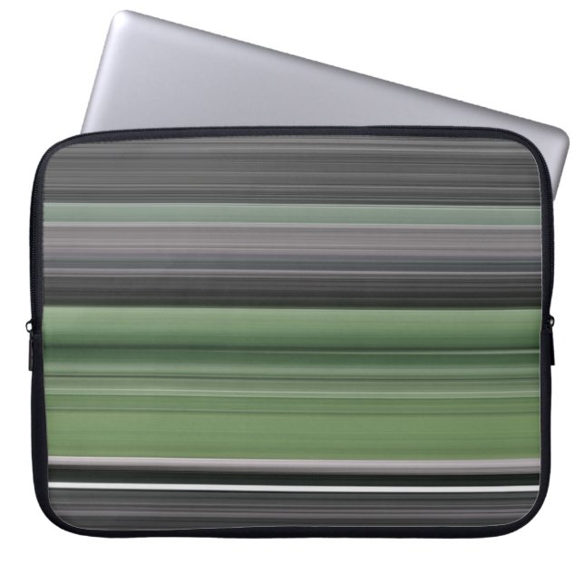 Abstrakte Nummer 1: Olive green und grau Laptopschutzhülle (Vorderseite)