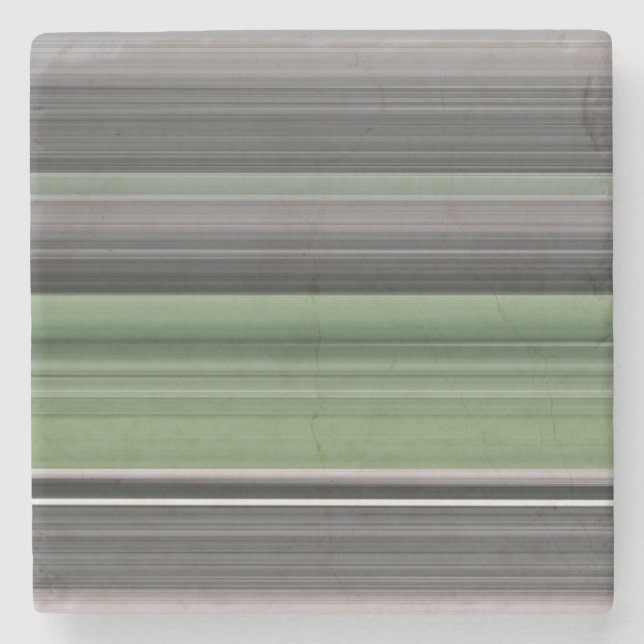 Abstrakte Nummer 1: Olive green und grau Steinuntersetzer (Vorderseite)